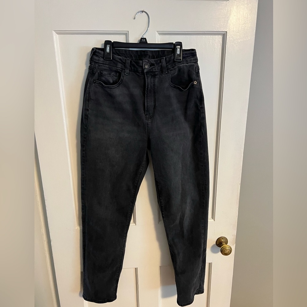 American Eagle Stretch Curvy Mom Jeans Charcoal
